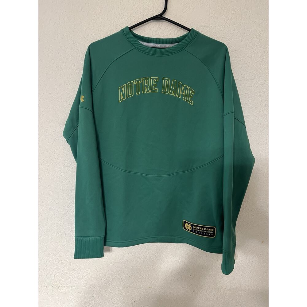 Under Armour Notre Dame Long Sleeve Pullover “Here Come The Irish” Size Medium